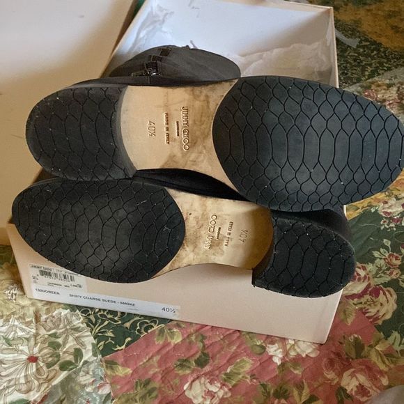 Jimmy Choo Doreen sz 40.5 suede smoke - Picture 5 of 12